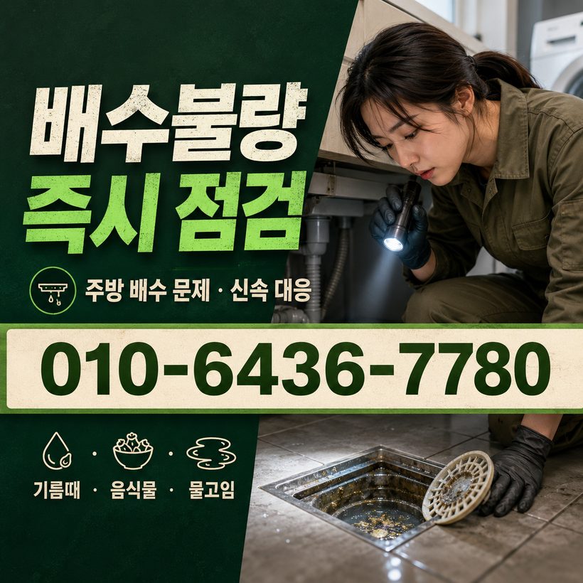 고현동 지역 싱크대막힘 관련 이미지